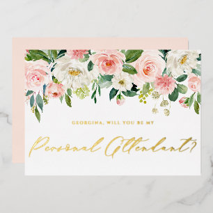 Pretty Blush Flowers Be My Personal Attendant