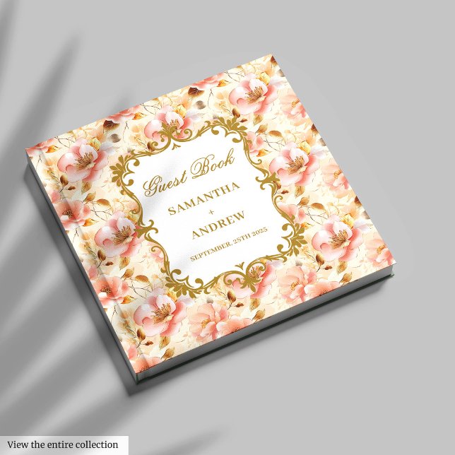 Pretty Blush Gold Wedding Guest Book for Memories (Pretty Blush Gold Wedding Guest Book for Memories)