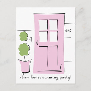 Pretty Blush Pink Door Invitation