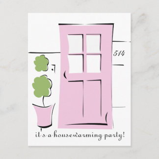 Pretty Blush Pink Door Invitation