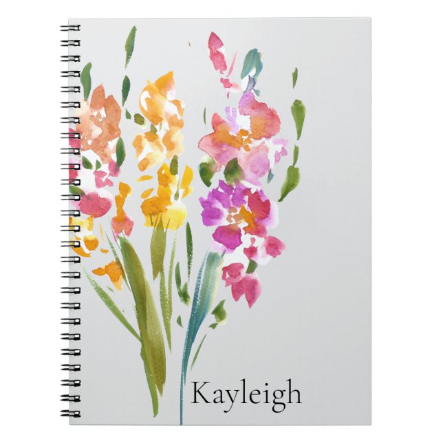 Pretty Blush Pink Flowers  Notebook (Front)