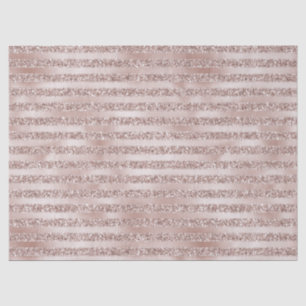 Pretty Blush Pink Glitter Glam Stripes     Tissue Paper