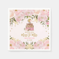 Pretty Blush Pink Gold Floral Travel Bridal Shower