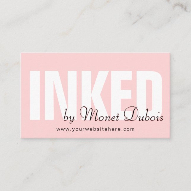 Pretty Blush Pink Simple Modern Any Service Business Card (Front)