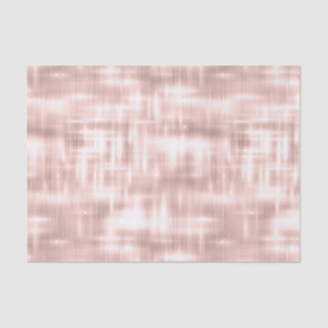Pretty Blush Pink White Abstract Stripes Tissue Paper (Front)
