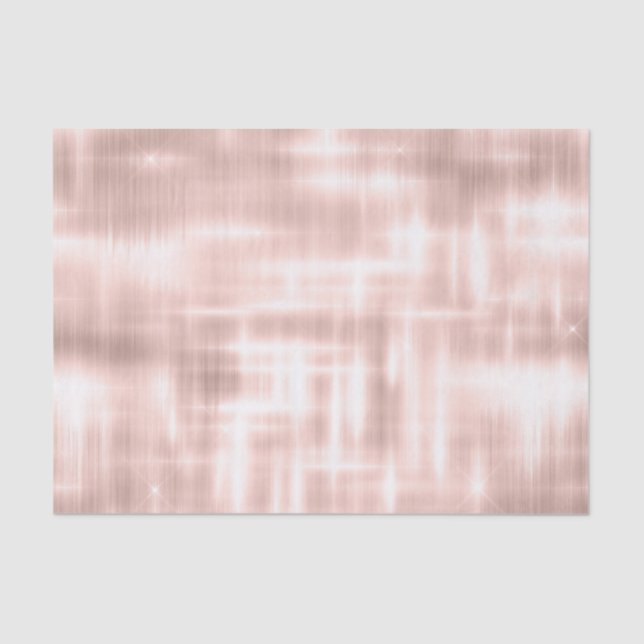 Pretty Blush Pink White Abstract Stripes Tissue Paper (Front)