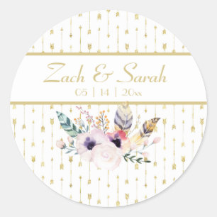 Pretty Boho Bouquet Wedding Seals