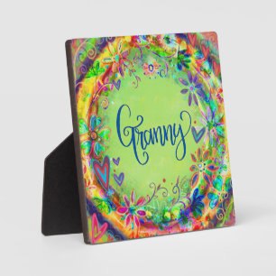 Pretty Boho Floral Granny Inspirivity Plaque