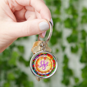 Pretty Boho Floral Inspiring Light Inspirivity Key Ring