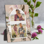 Pretty Boho Floral Two Photo Plaque<br><div class="desc">This beautiful plaque features a modern customised two photo arch with a pretty boho floral greenery frame.</div>