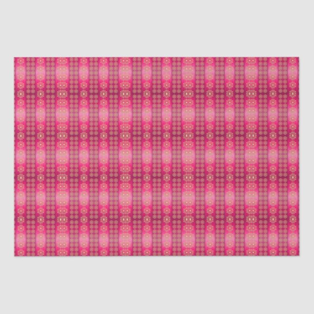 Pretty Boho Pink Pattern Tissue Paper (Front)
