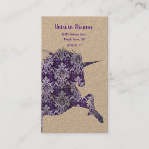 Pretty Boho Unicorn Business Card