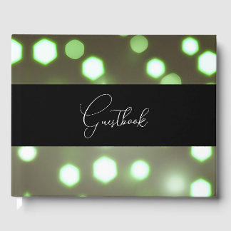 Pretty Bokeh Background Wedding Guest Book