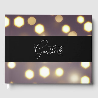 Pretty Bokeh Background Wedding Guest Book