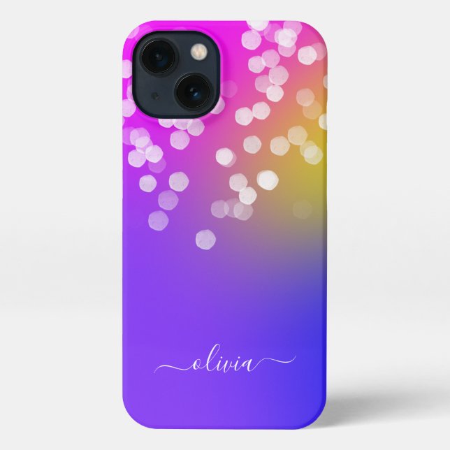 Pretty Bokeh Colourful Gradient iPhone Case (Back)