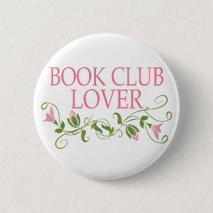 Pretty Book Club Lover 6 Cm Round Badge