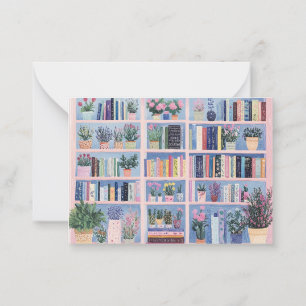 Pretty Bookshelf Note Cards