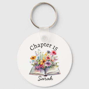 Pretty Bookworm Keychain