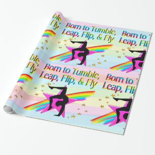 PRETTY BORN TO TUMBLE GYMNASTIC GIFT WRAP