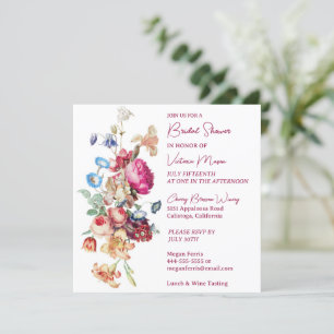 Pretty Botanical Bridal Shower Invitation