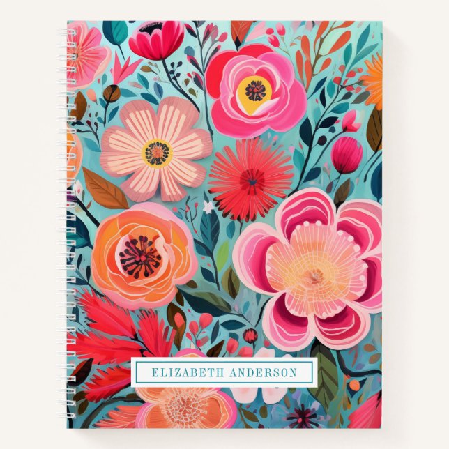 Pretty Botanical Stylish Floral Journal (Front)