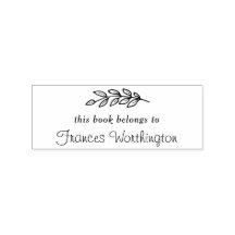 Pretty Botanical "This Book Belongs to" Custom