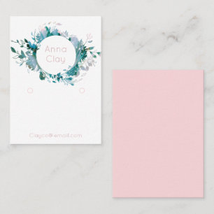 Pretty Botanical Watercolor Earring Display Business Card