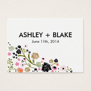 Pretty Bouquet Floral Wedding Favour Card