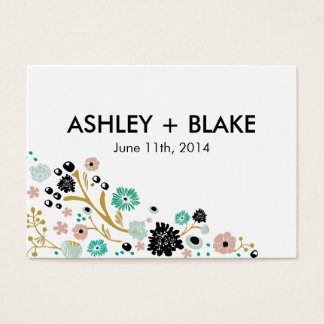 Pretty Bouquet Floral Wedding Favour Card Blush