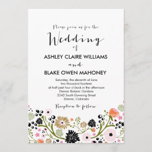 Pretty Bouquet Floral Wedding Invitation
