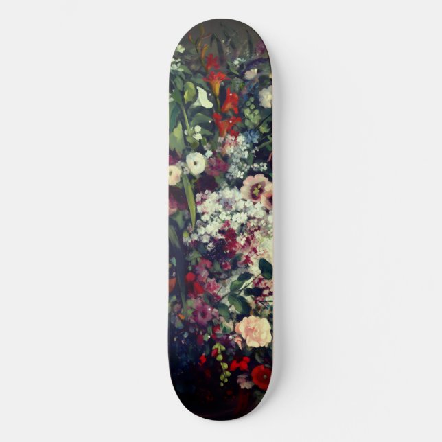 Pretty Bouquet of Flowers in a Vase Skateboard (Front)