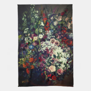 Pretty Bouquet of Flowers in a Vase Tea Towel