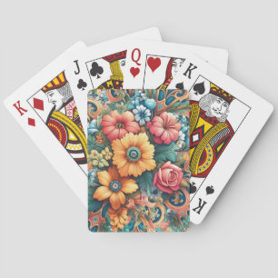 Pretty Bouquet of Flowers Playing Cards