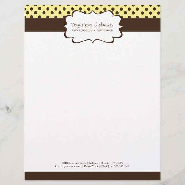 Pretty Boutique Letterhead (Front)