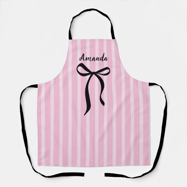 Pretty Bow Apron, Kitchen, Bake, Cook, Chef Apron (Front)