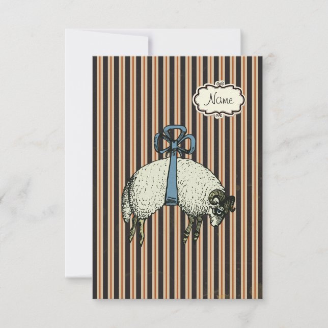 Pretty Bow Sheep™ (DESIGNER OPTIONS) - Invitation (Front)