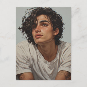 PRETTY BOY CUTE GUY POSTCARD