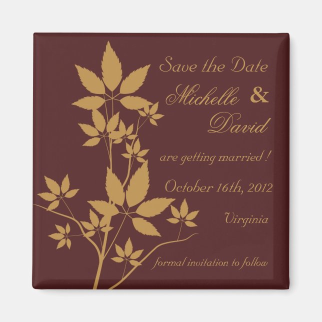 Pretty Branch -Save the date magnets-4 Magnet (Front)
