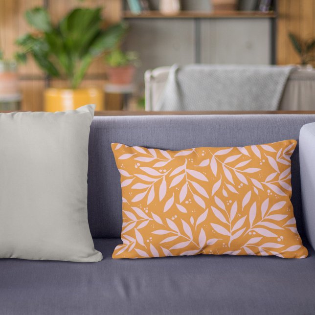 Pretty branches - orange and pink decorative cushion (Creator Uploaded)