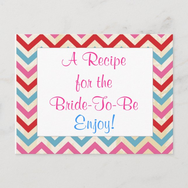 Pretty Bridal Shower Recipe Card (Front)