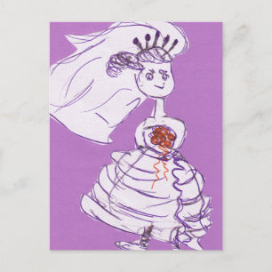 Pretty Bride Bachelorette Postcard