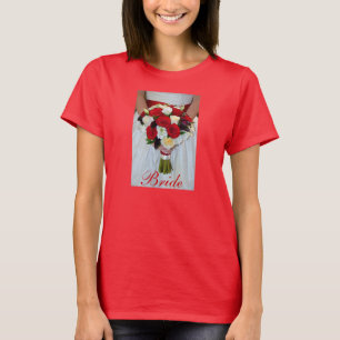 Pretty bride bouquet design t-shirt