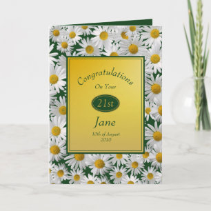 Pretty Bright Daisy Congratulations Birthday Card