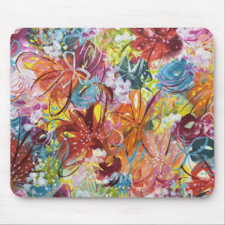 Pretty Bright Floral Mouse Mat Pad 2