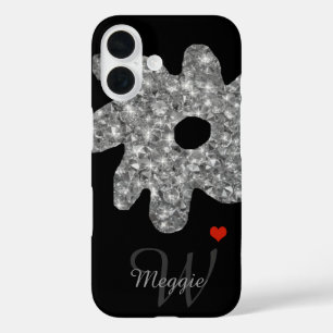 pretty brightness flower with name & initial iPhone 16 case