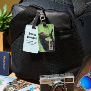 Pretty Brown Horse Laying in the Grass Luggage Tag