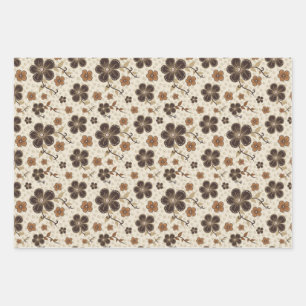Pretty Brown Wrapping Paper Sheet