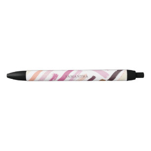 Pretty Brush Strokes Pattern Black Ink Pen
