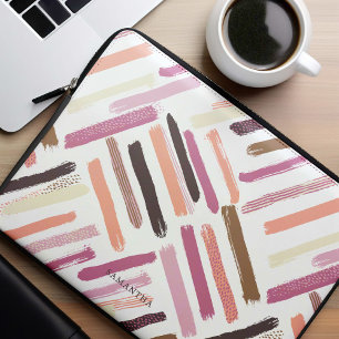 Pretty Brush Strokes Pattern Laptop Sleeve