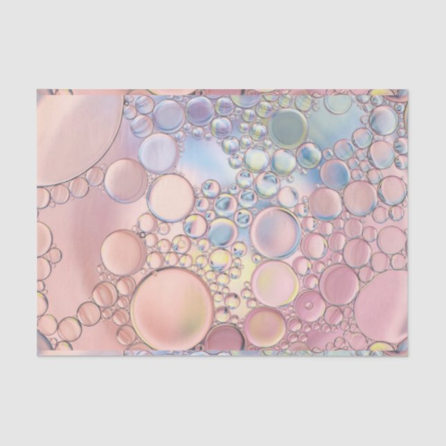 Pretty bubbles pink and blue tissue paper (Front)